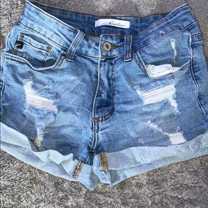 Ripped Jean Shorts